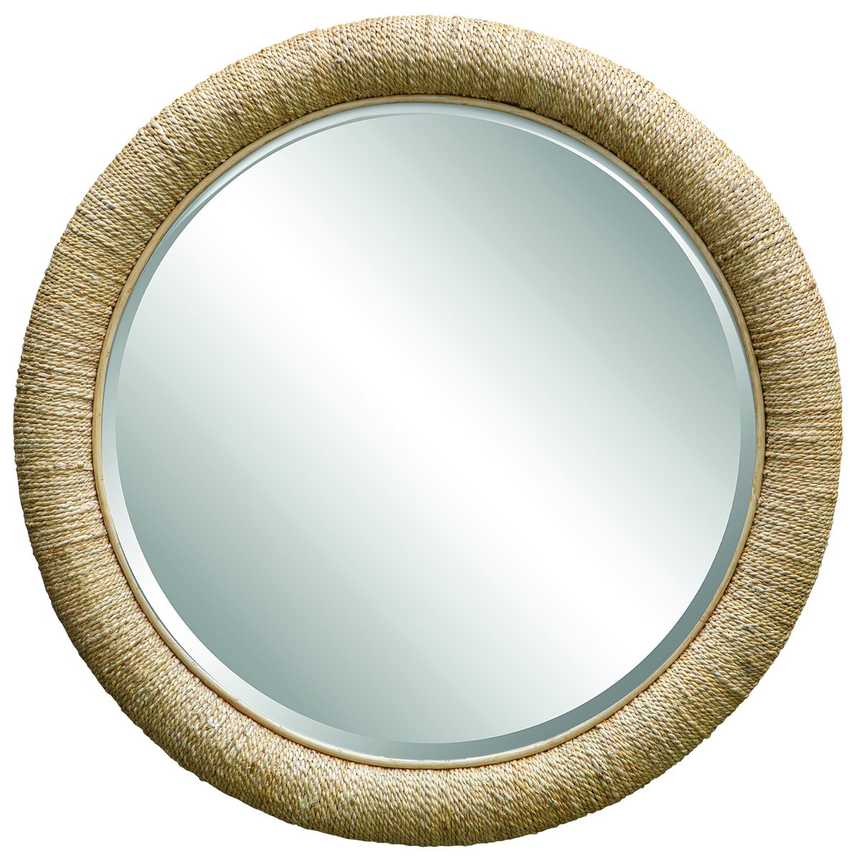 Mariner Natural Round Mirror, by Uttermost, 3'11" width x 3'11" height x 3.38" depth View 1