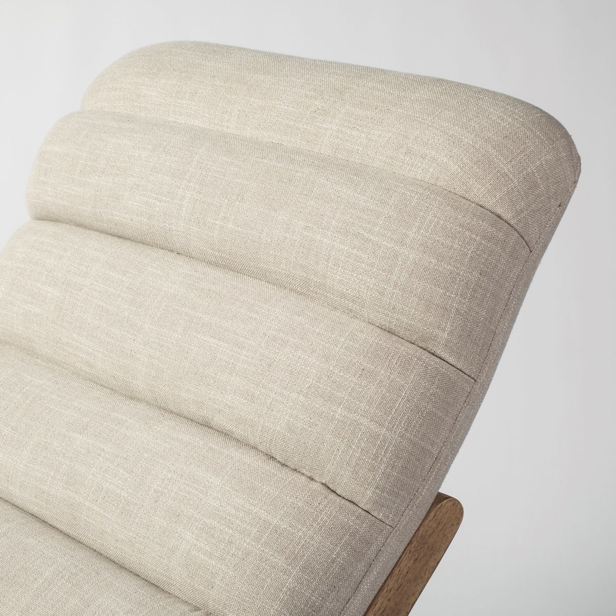 Pierre Beige Fabric Upholstered Armless Chaise Lounge Chair, Chaise Lounges & Daybed by Mercana, 24.41" length x 54.33" width x 33.46" height View 10
