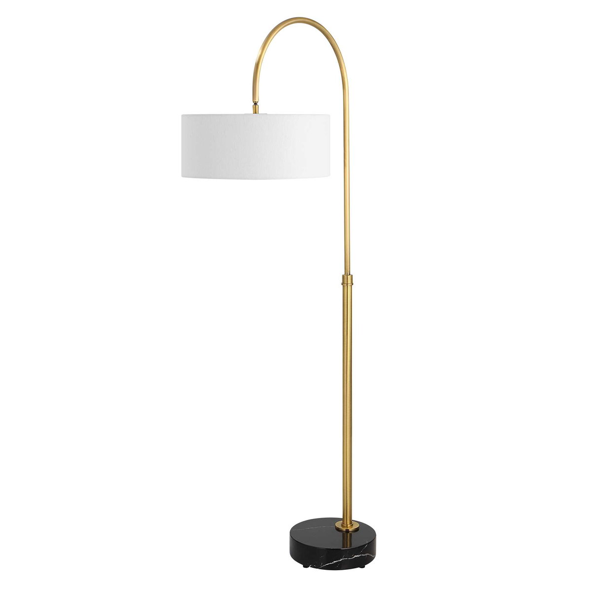 Huxford Brass Arch Floor Lamp, by Uttermost, 2'3" width x 5'8.5" height x 1'5" depth View 5