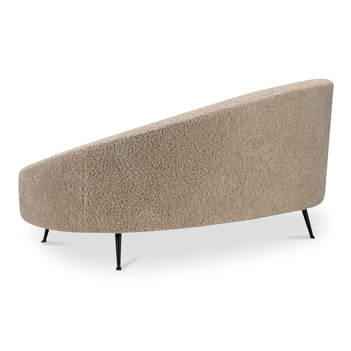 Abigail Chaise Light Brown Faux Shearling, Chaise Lounges & Daybed by Moe's Home, 66" width x 30" height x 30" depth View 2