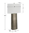 V-Groove Modern Table Lamp, by Uttermost, 19" width x 32.5" height x 10" depth thumbnail 3