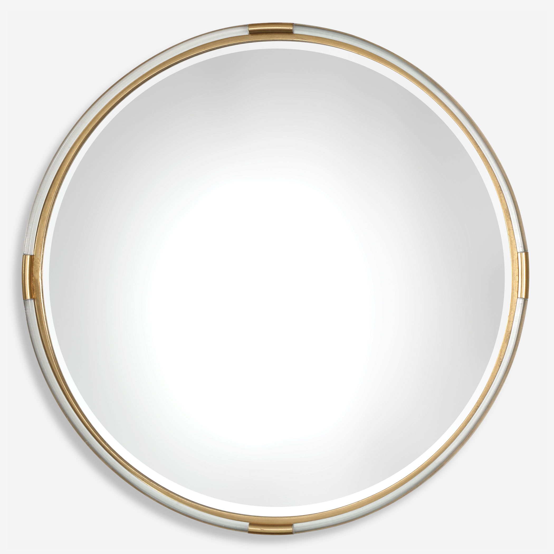 Mackai Round Gold Mirror large image 