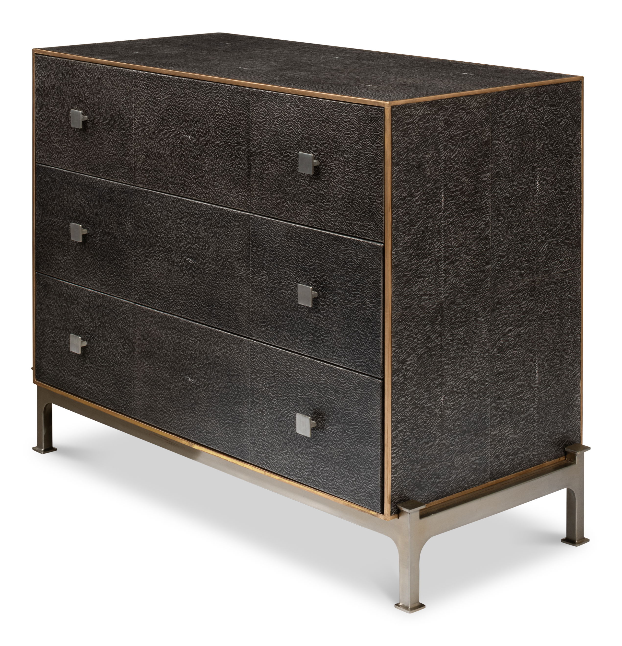 Grey Shagreen Dresser, Cabinets & Chest by Sarreid, 42" length x 20" width x 34" height View 8