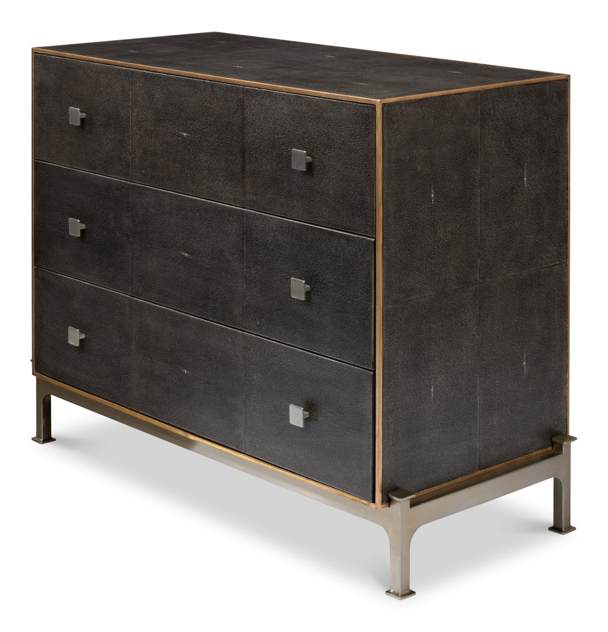 Grey Shagreen Dresser, by Sarreid, 1'8" length x 3'6" width x 2'10" height View 8