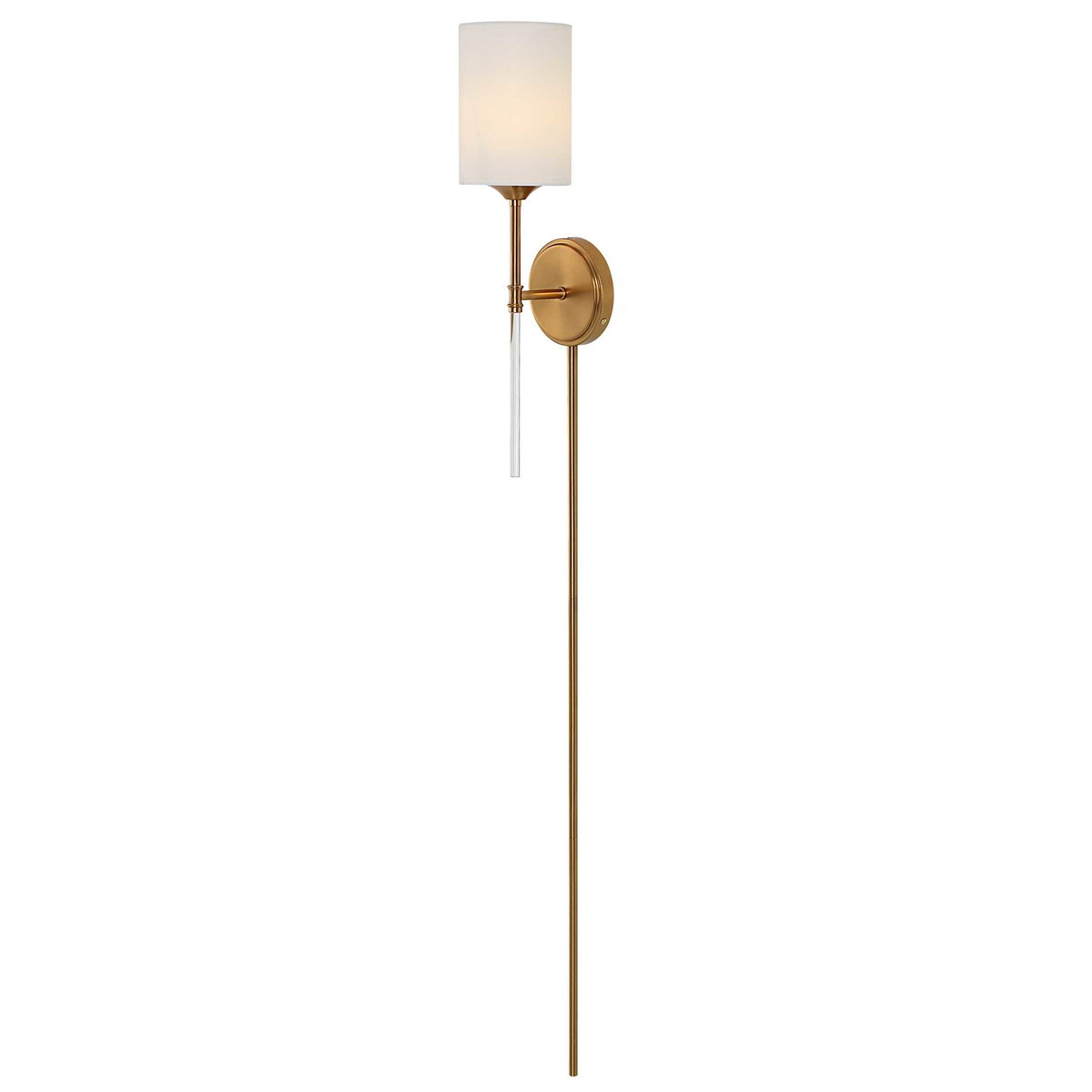 Awyr 1 Light Brass Sconce, by Uttermost, 5" width x 20" height x 6.5" depth View 8
