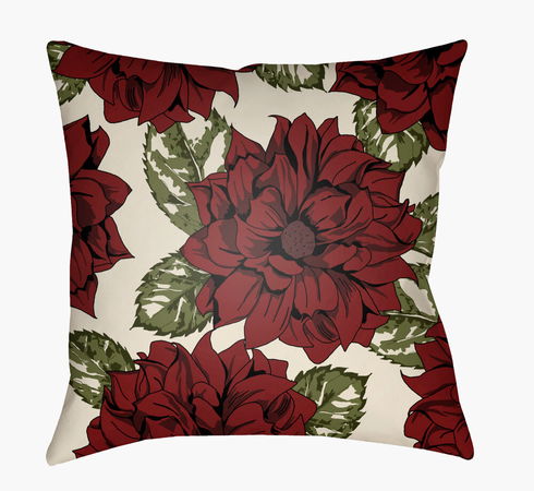 Moody Floral Accent Pillow