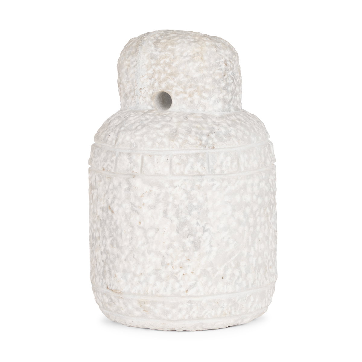 Irina Large White Marble Door Stopper, Decorative Object by Mercana, 6.5" length x 6.5" width x 10" height View 1