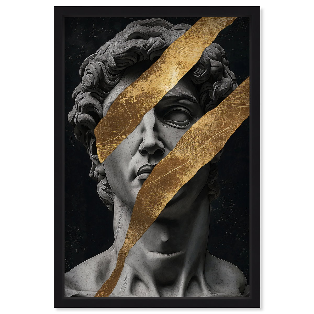 Statue Statues I - With Hand-Applied Gold Leaf (Gold Leaf), Art by Oliver Gal,  20x30 View 1