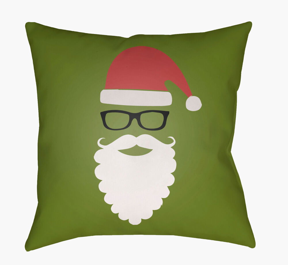 Santa Accent Pillow, Decorative Pillow by Surya, 18" length x 18" width