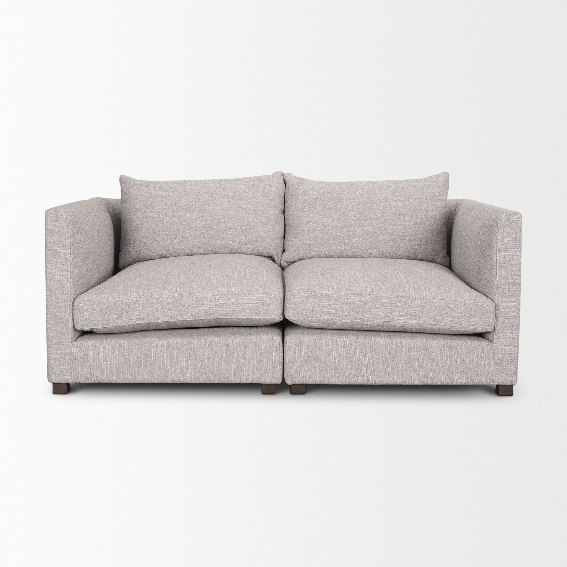 Halston 2 Piece Light Grey Sofa Set large image 