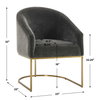Hanni Charcoal Dining Chair, by Uttermost, 25" width x 32" height x 27" depth thumbnail 3
