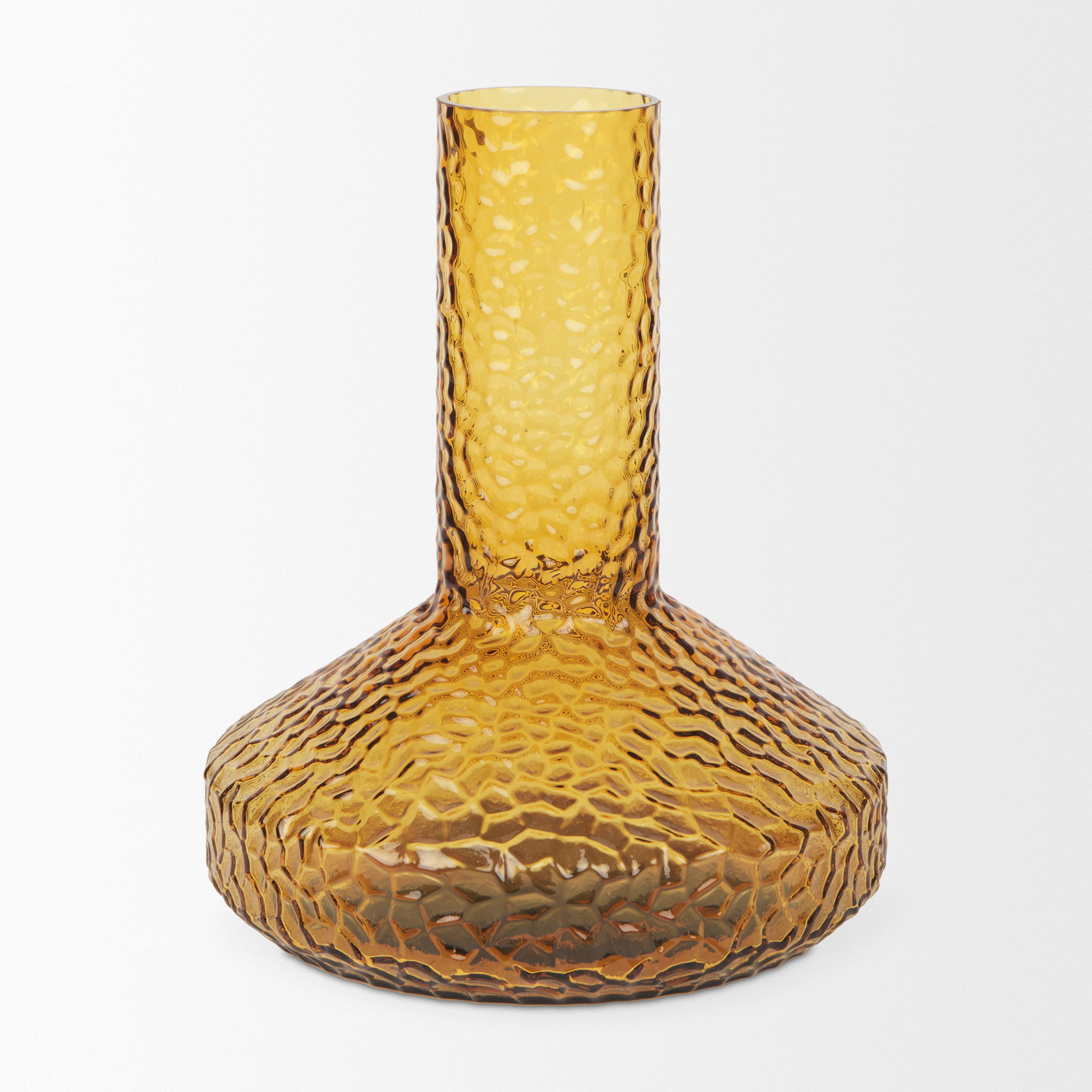 Jolene Tall  Amber Glass Vase large image 