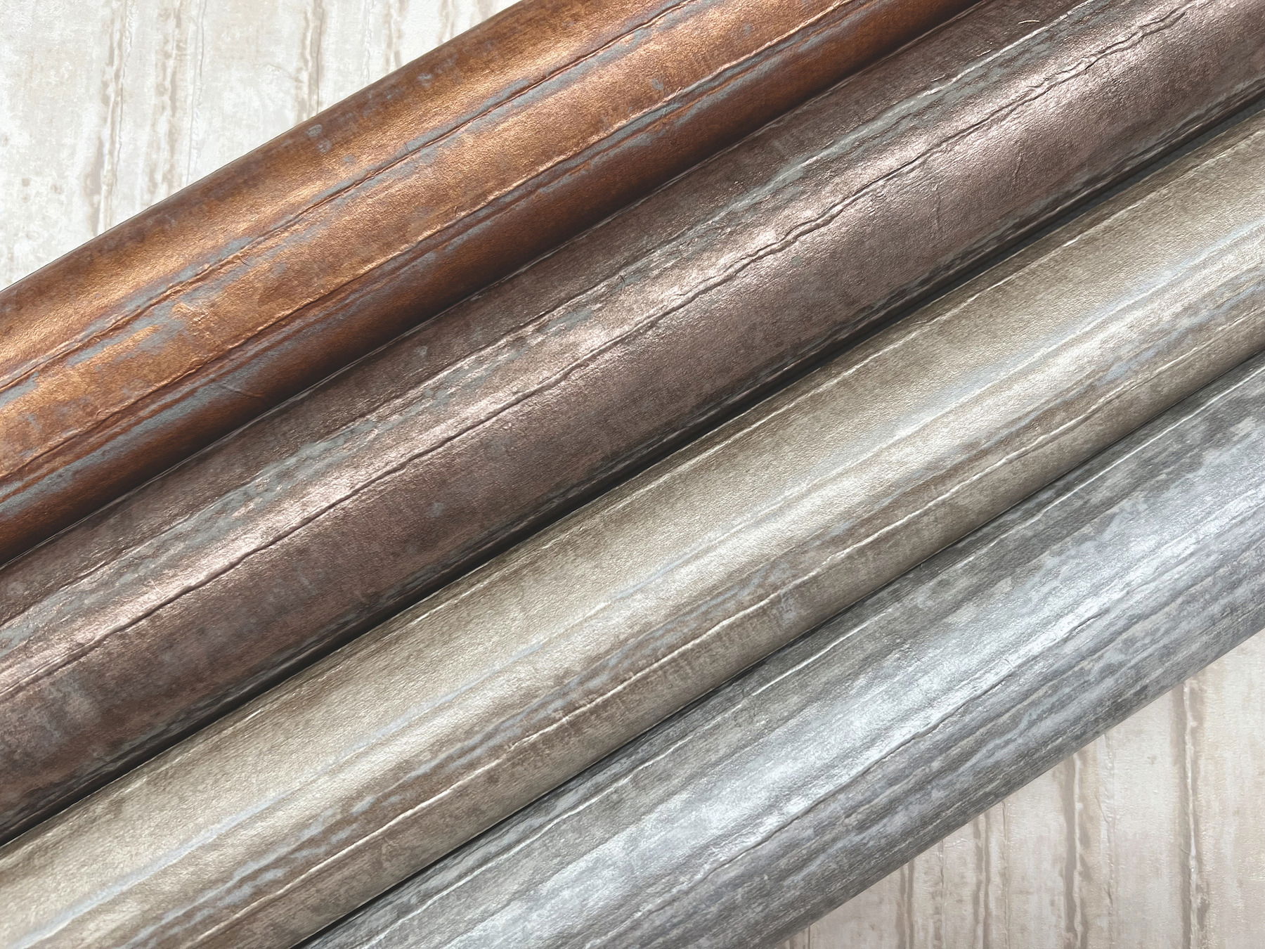 Vintage Tin Satin Brass Wallpaper, by York Wall, 30' length x 2'2" width x 0.02" depth View 5