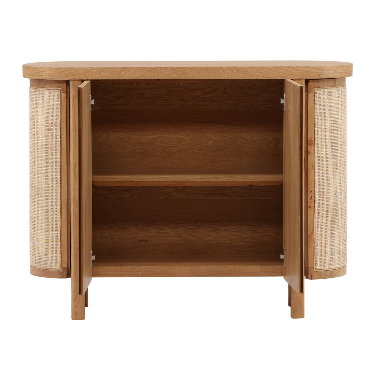 Elara Sideboard Natural, Sideboards & Buffet by Dovetail, 47.12" width x 36.25" height x 14" depth View 5