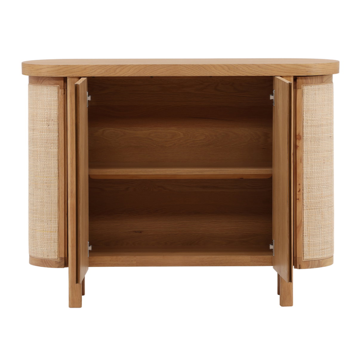 Elara Sideboard Natural, Sideboards & Buffet by Dovetail, 47.25" width x 36.25" height x 14" depth View 5