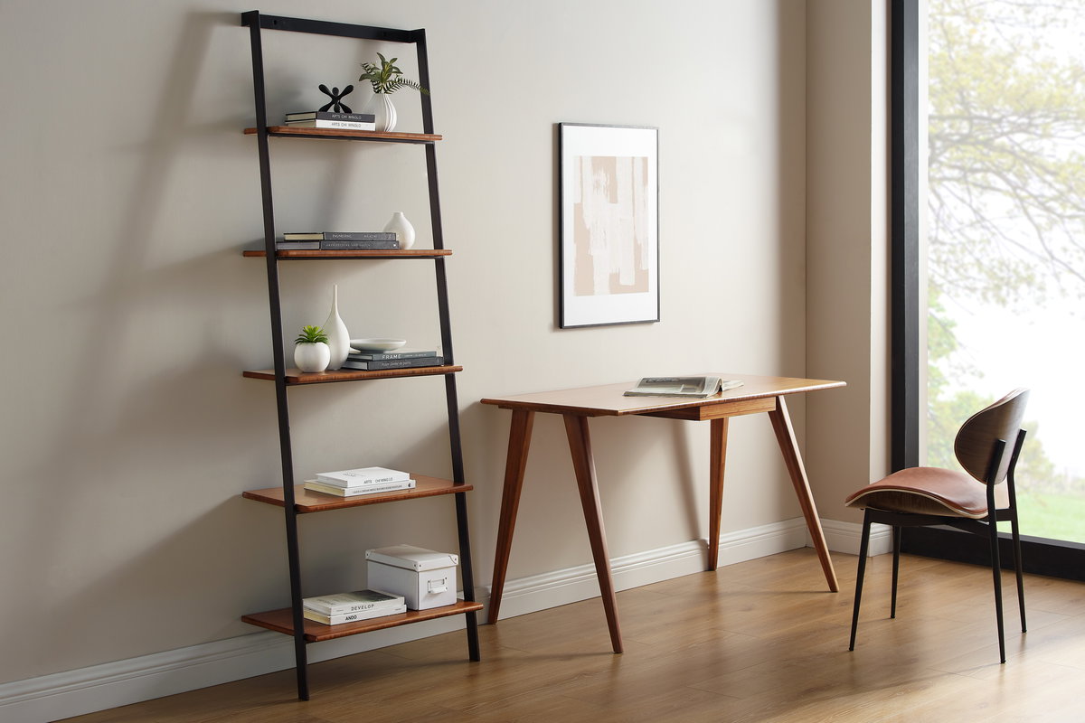 Studio Plus Leaning Shelf, Amber, File Storage by Greenington, 14.5" length x 25.25" width x 76" height View 4