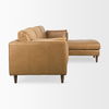 Elton 111.4L x 68.1W x 34.3H Tan Leather Right Chaise Sectional thumbnail 3