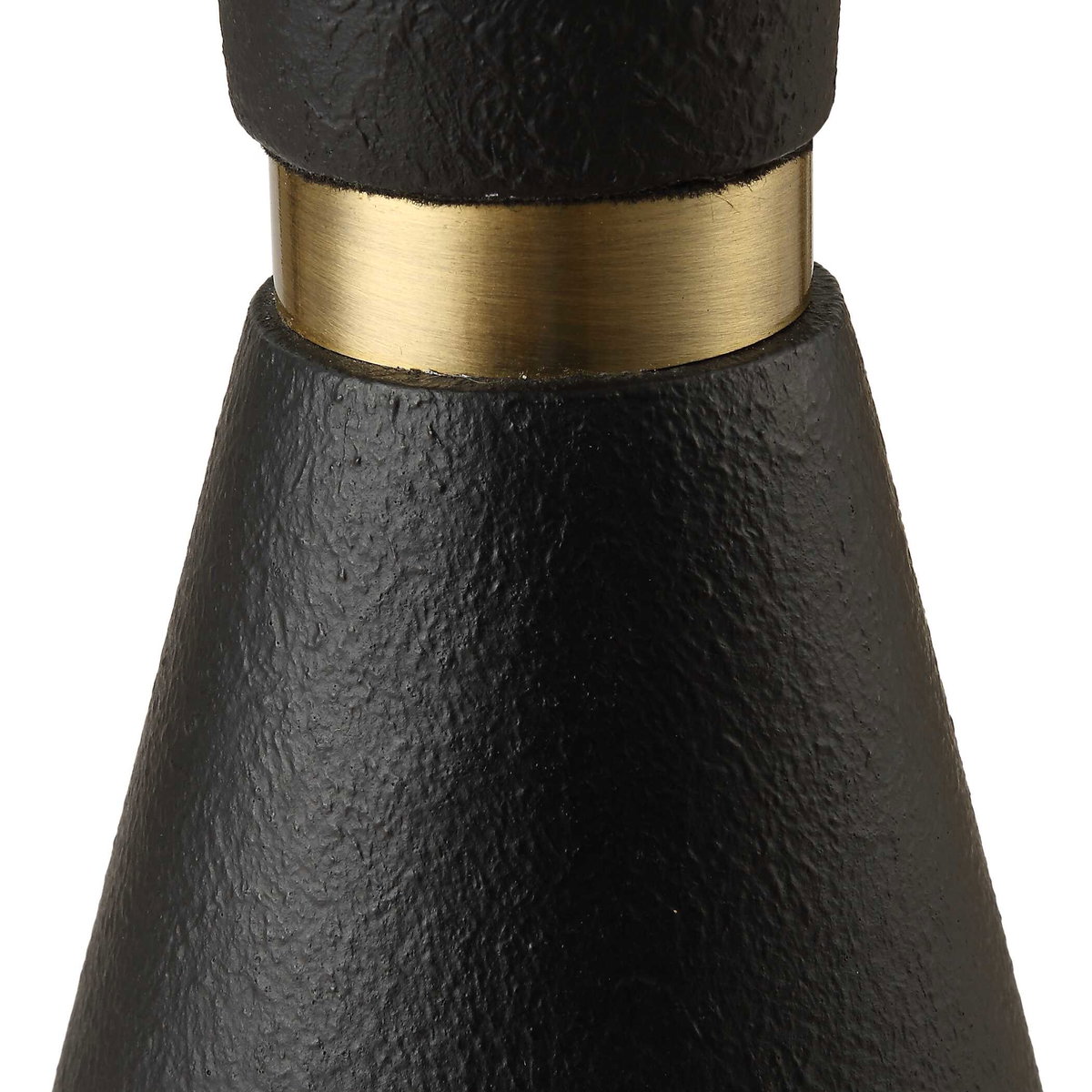 Layla Black Tapered Floor Lamp, by Uttermost, 20" width x 63.25" height x 20" depth View 7