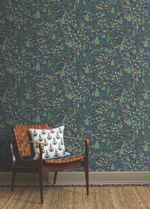 Woodland Navy Peel & Stick Wallpaper