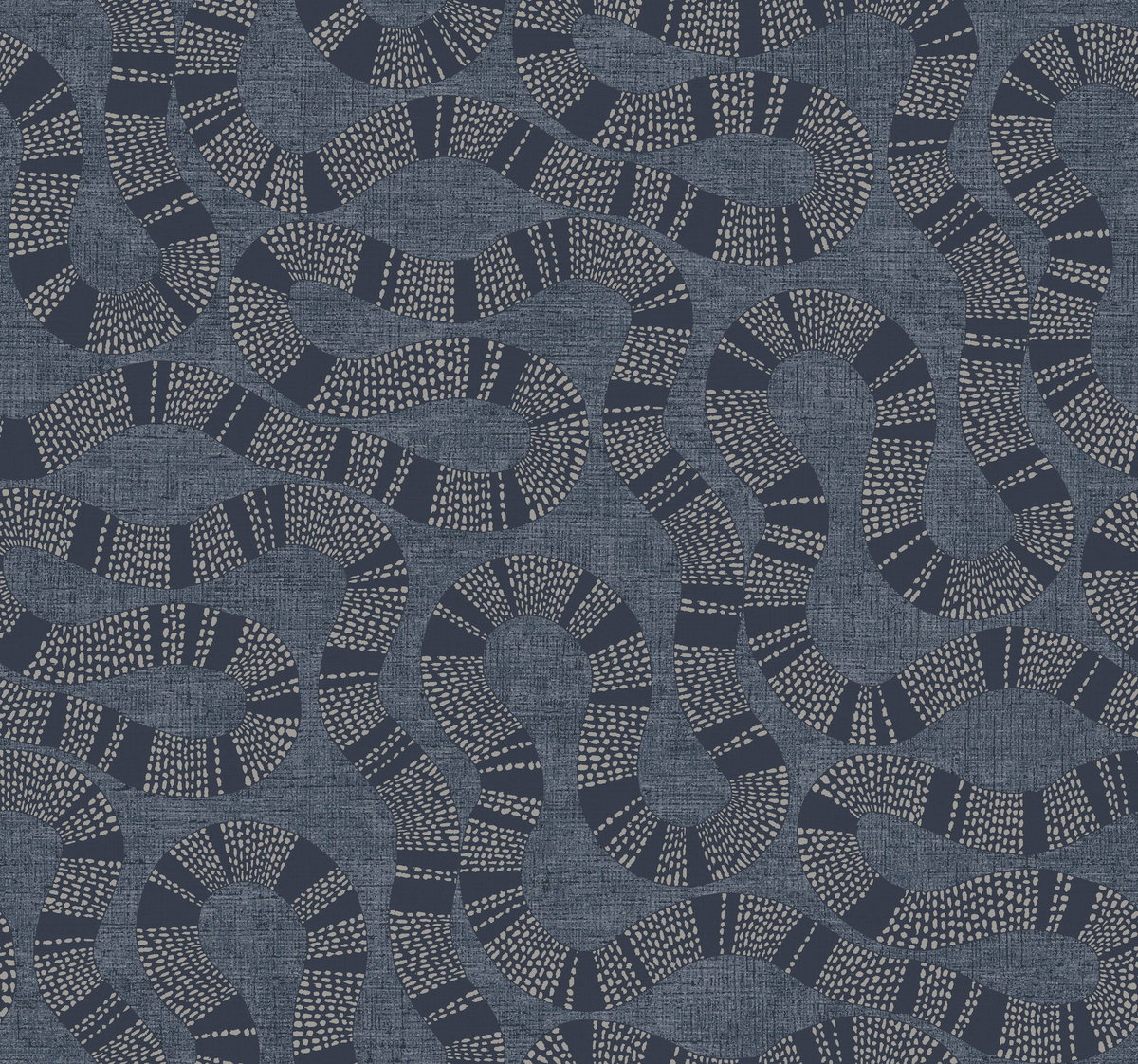 Ophidia Navy Wallpaper, by York Wall, 27' length x 2'3" width x 0.02" depth View 2