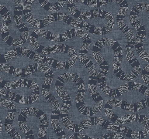 Ophidia Navy Wallpaper