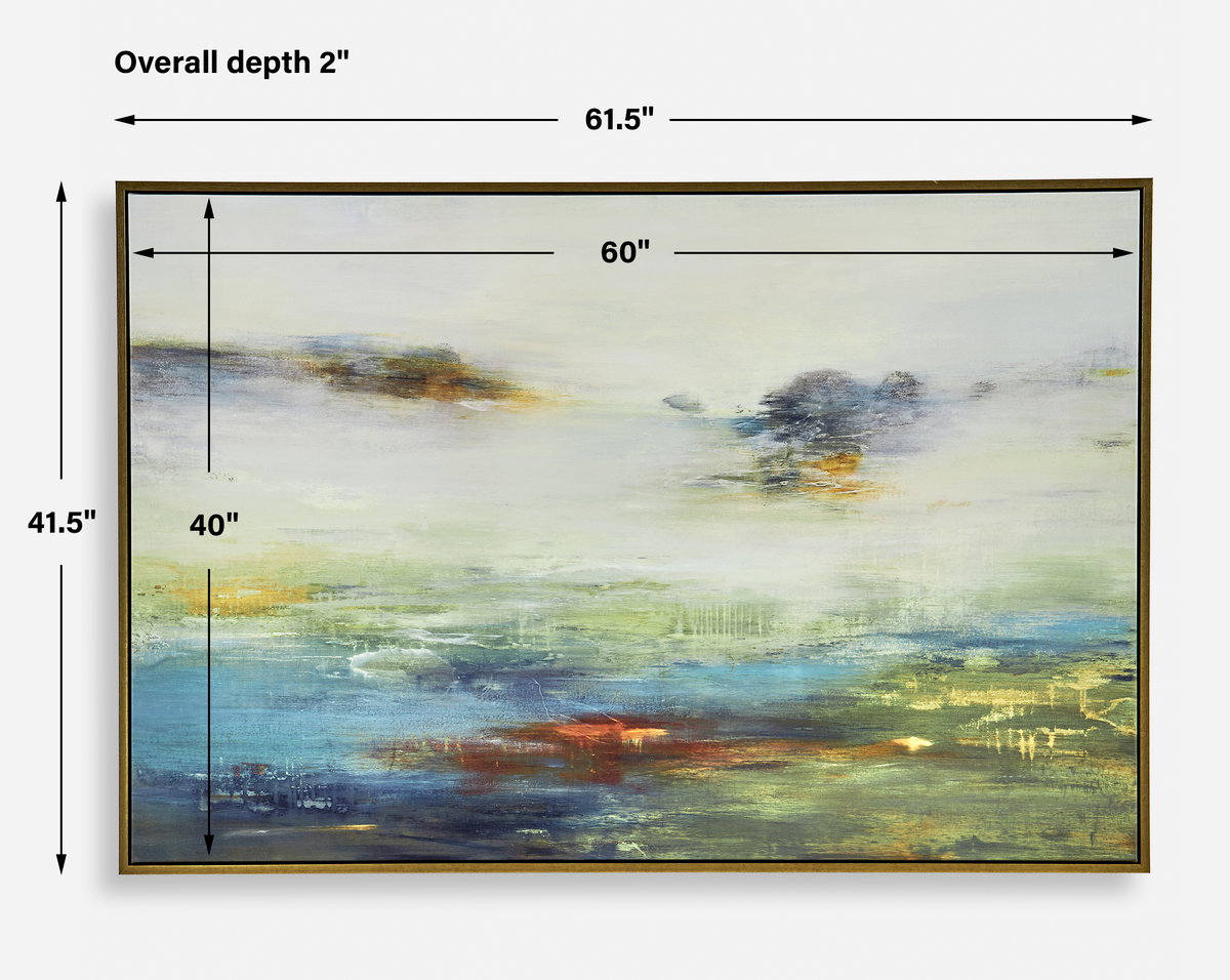 Textured Land Framed Landscape Art, by Uttermost, 61.5" width x 41.5" height x 2" depth View 3