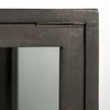 Arelius  36L x 18W Black-Brown Wood, Black Metal Base with 2 Glass Doors Accent Cabinet thumbnail 9