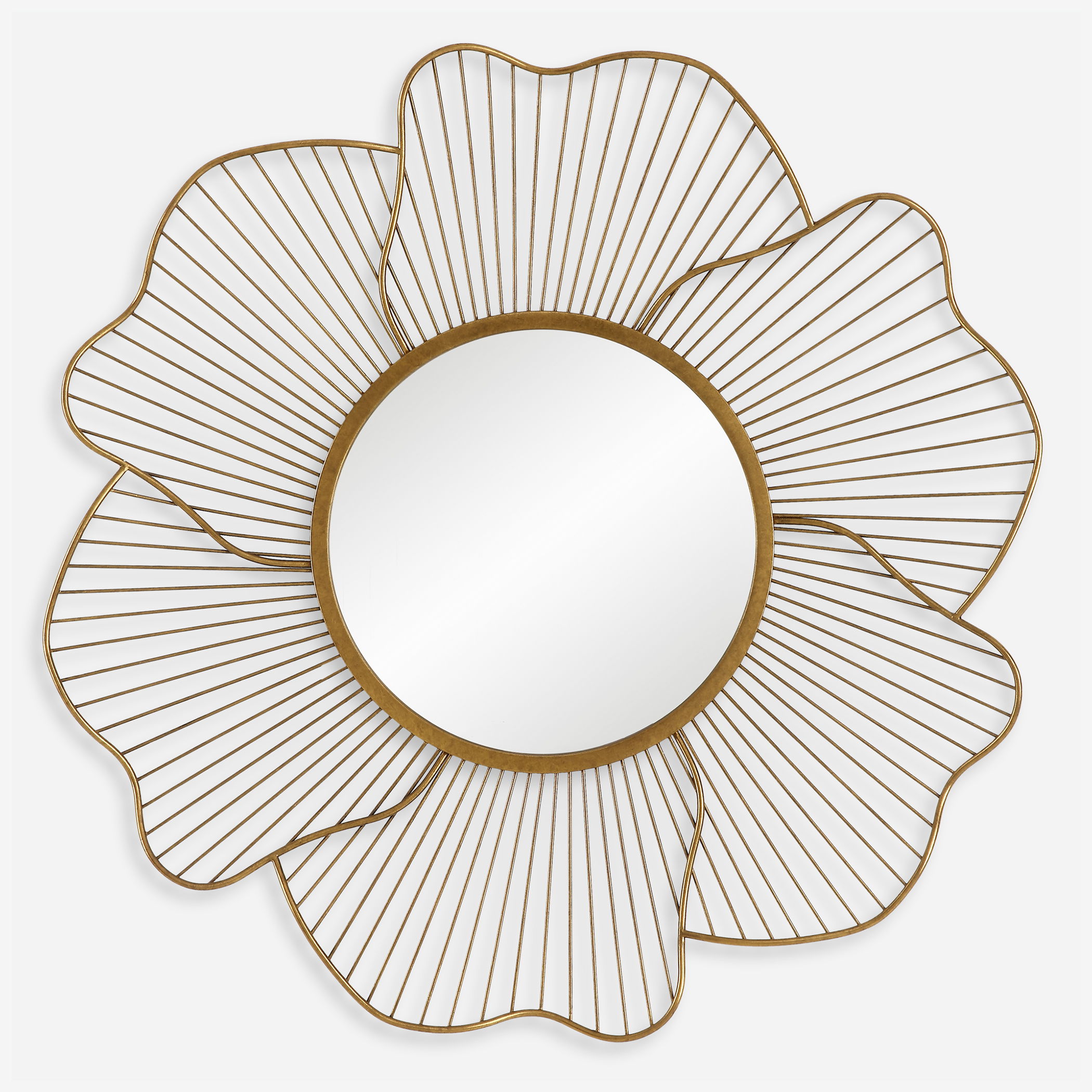 Blossom Gold Floral Mirror large image 