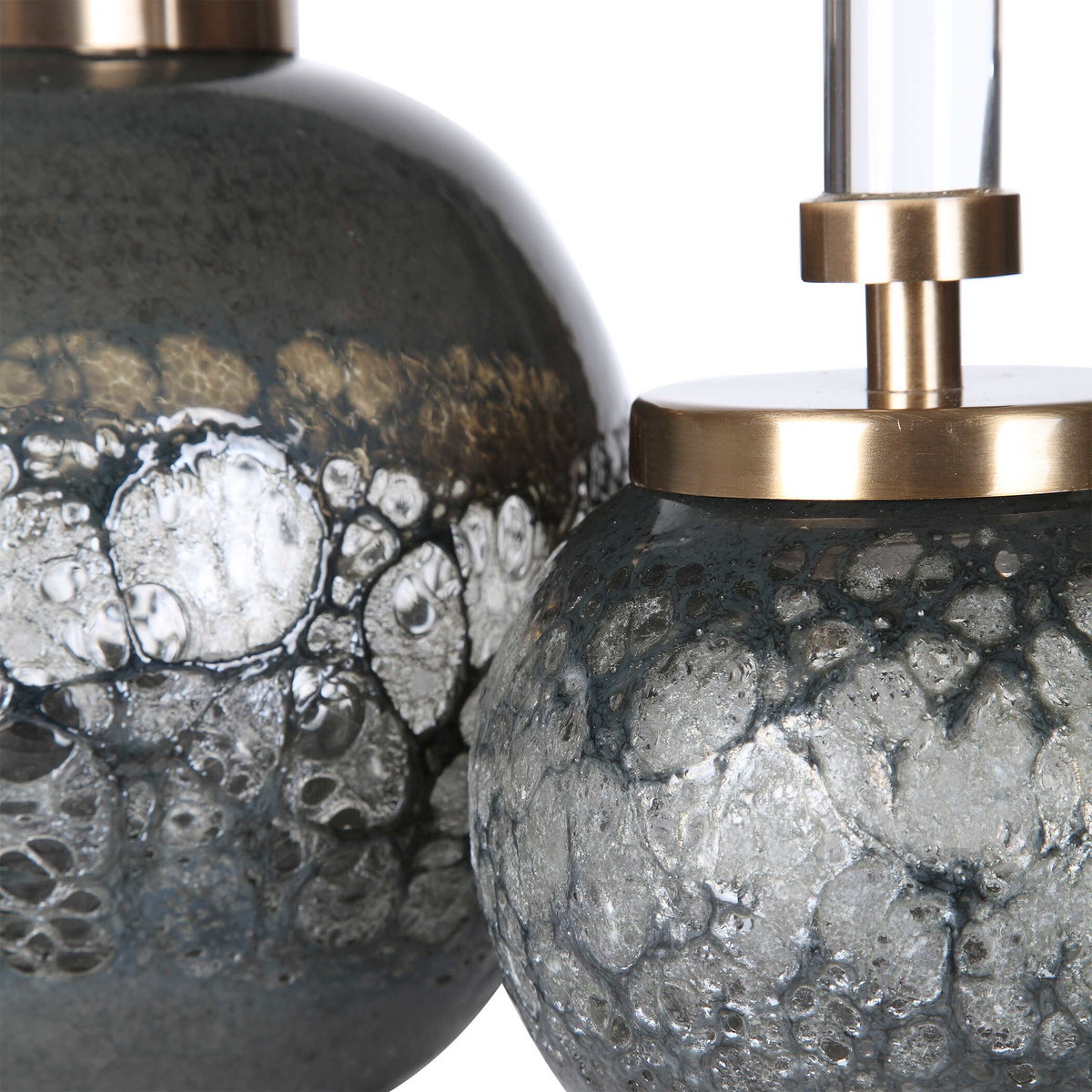 Cessair Art Glass Bottles Set/2, by Uttermost, 7" width x 10" height x 7" depth View 4
