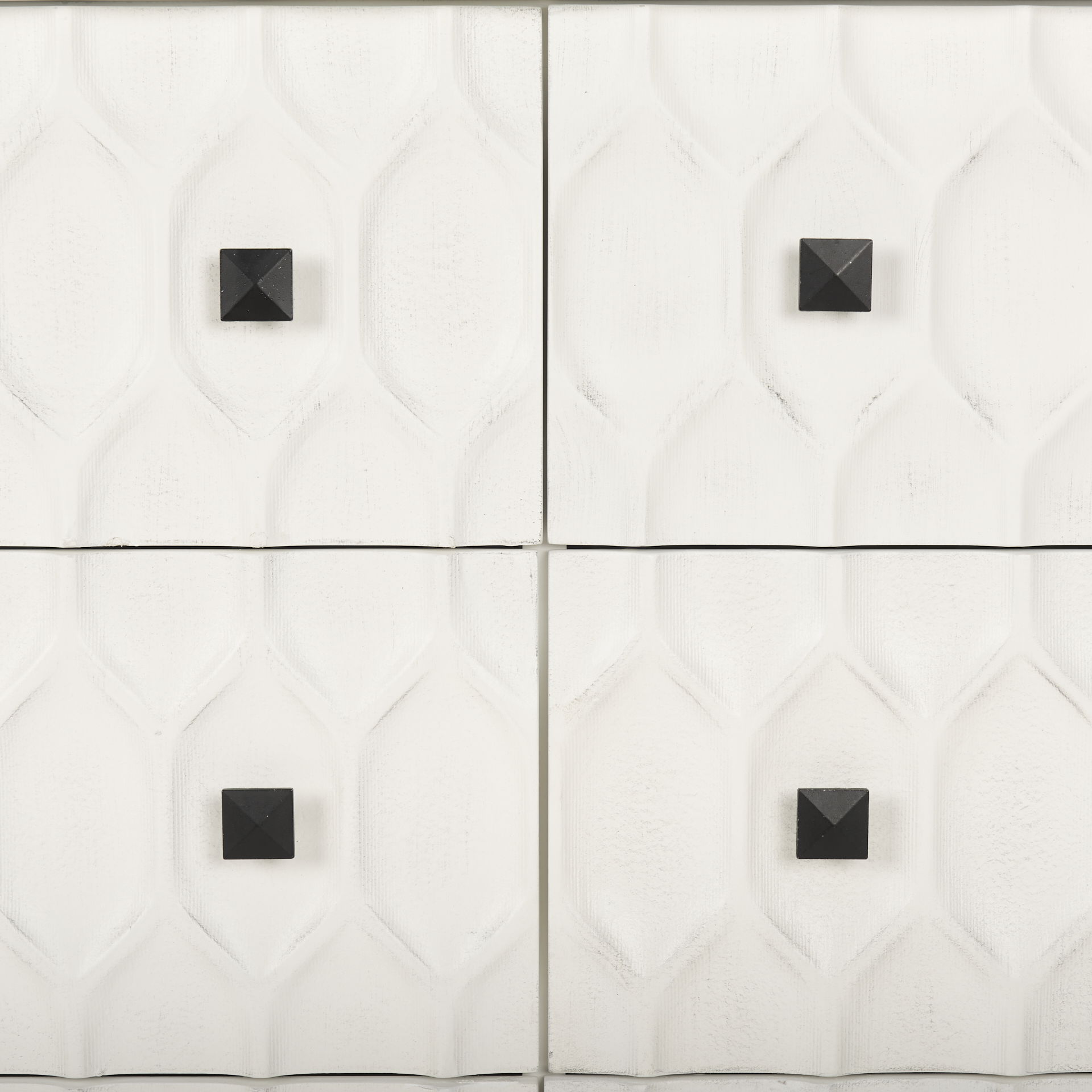 Savannah White Fir Veneer with Gray Metal 6-Drawer Sideboard large image 