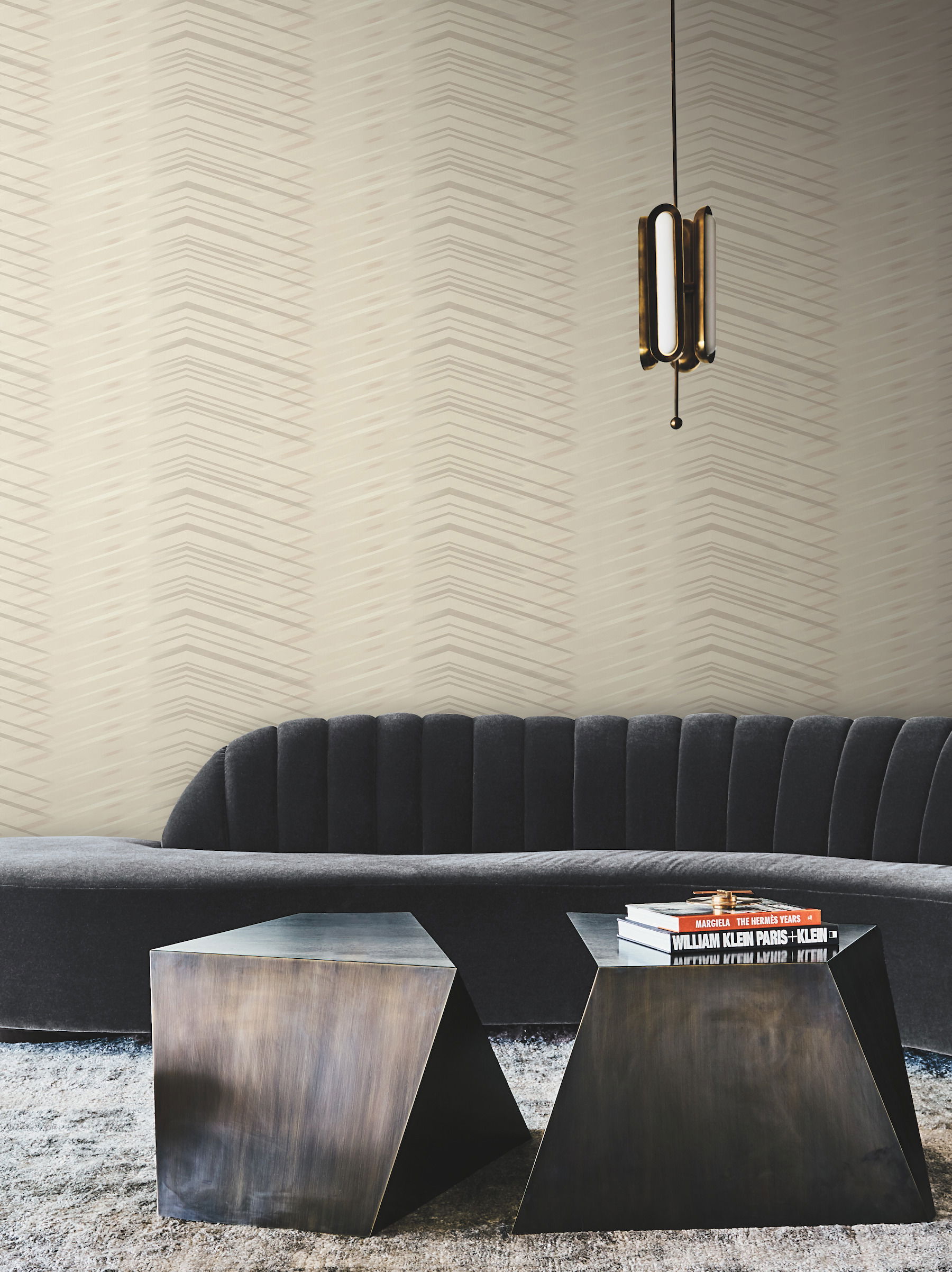 Glistening Chevron Blonde Wallpaper large image 