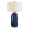 Brae Blue Glaze Table Lamp, by Uttermost, 18" width x 31.5" height x 18" depth thumbnail 1