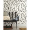 Olive Branch Charcoal Wallpaper, by York Wall, 33' length x 1'8.5" width x 0.02" depth thumbnail 2