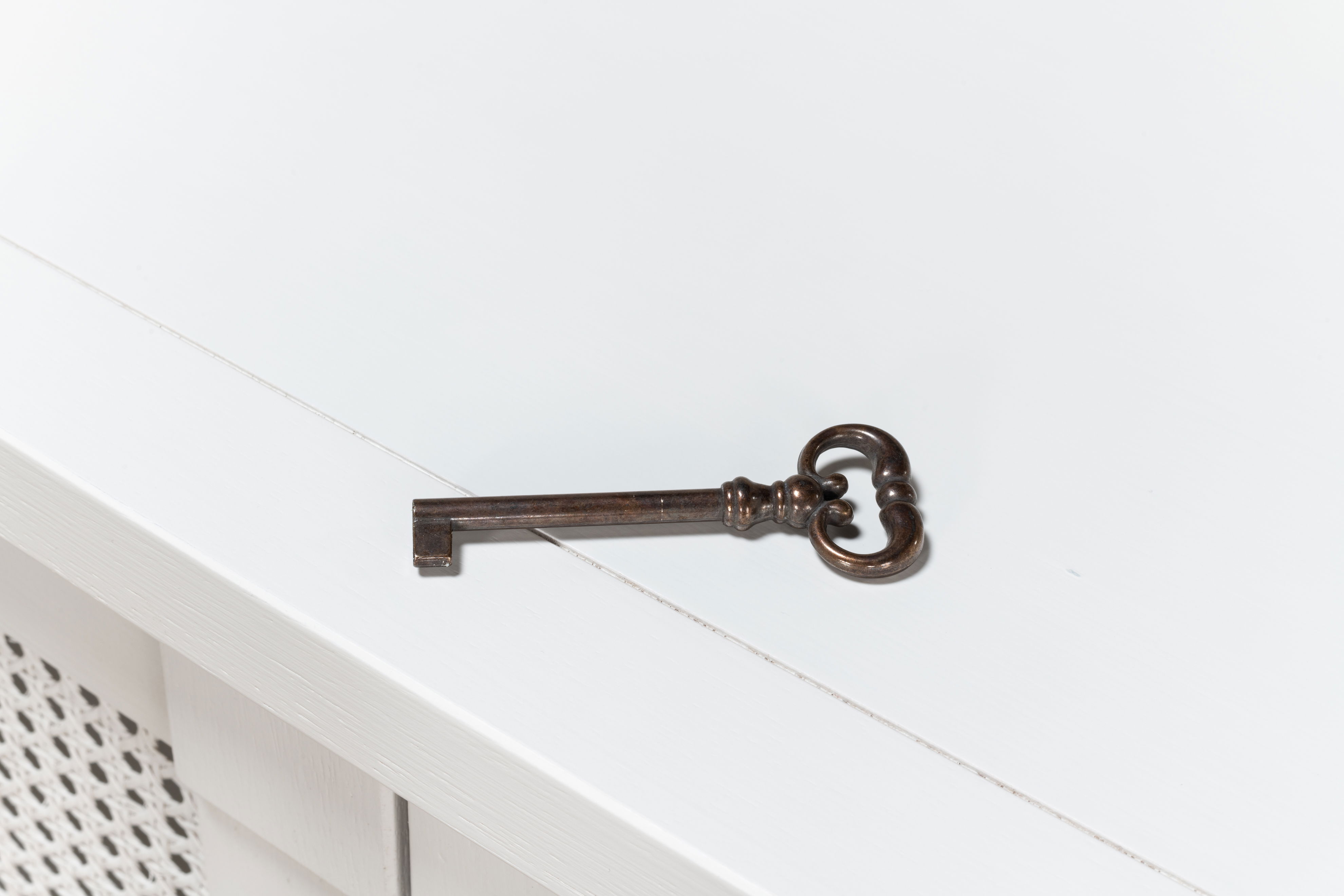 Luciana 6 Cane Dr Buffet,112',Cortina Wh, Cabinets & Sideboard by Sarreid, 112" length x 15" width x 38" height View 5