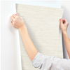 Grasscloth White Wallpaper, by York Wall, 33' length x 1'8.5" width x 0.02" depth thumbnail 8