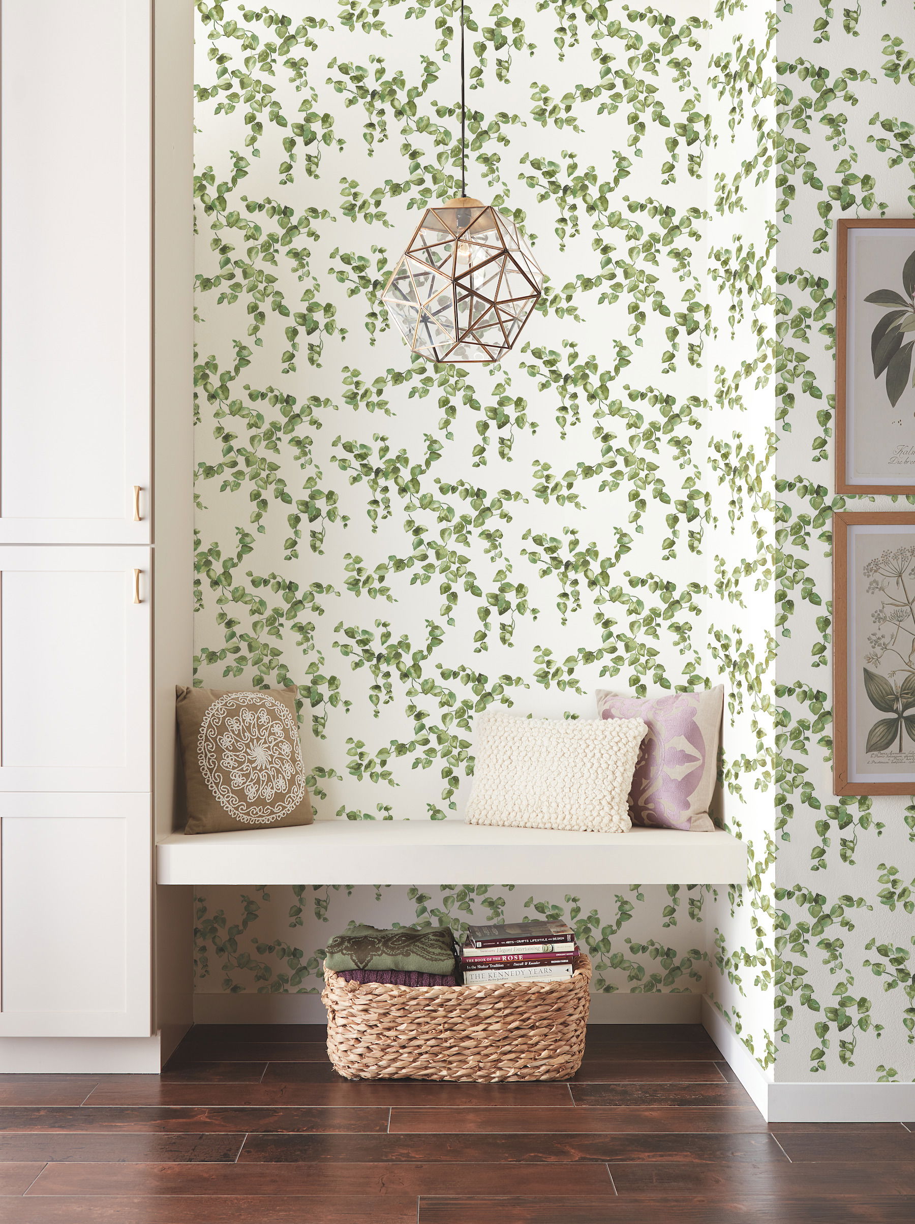 Creeping Fig Vine Green Wallpaper large image 