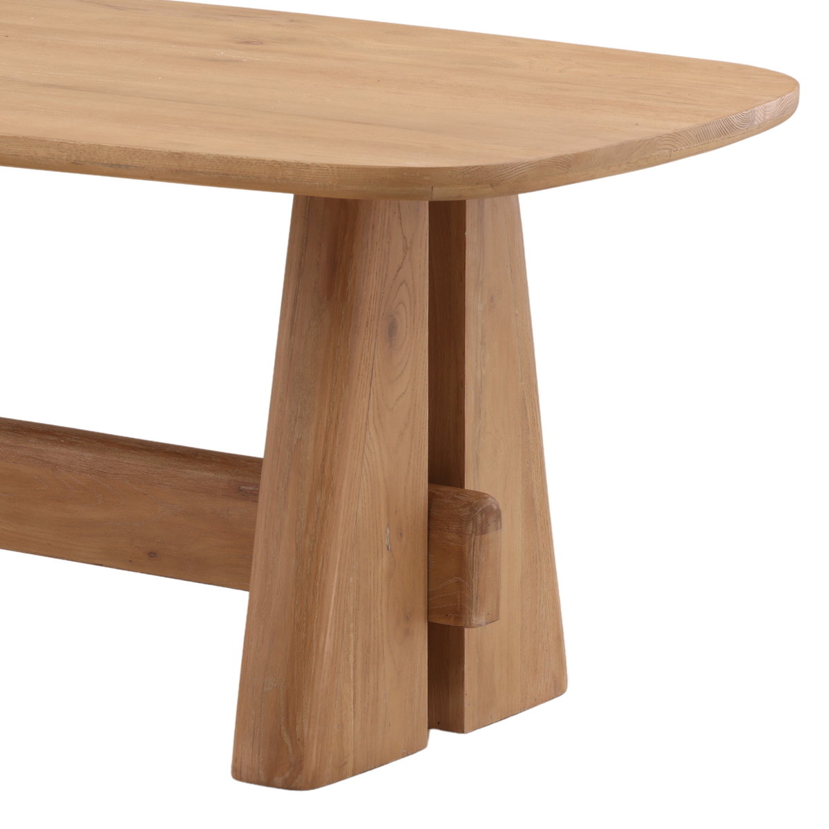 Heston Dining Table Light Natural 84', by Dovetail, 84" width x 30.2" height x 39.5" depth View 5