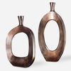 Kyler Textured Bronze Vases Set/2, Decorative by Uttermost, 10.75" width x 22" height x 2" depth thumbnail 1