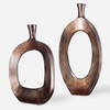 Kyler Textured Bronze Vases Set/2, by Uttermost, 10.75" width x 22" height x 2" depth thumbnail 1