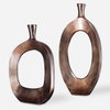 Kyler Textured Bronze Vases Set/2, by Uttermost, 10.75" width x 22" height x 2" depth thumbnail 1
