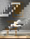 Vertical Plumb Charcoal Metallic Wallpaper, by York Wall, 27' length x 2'3" width x 0.02" depth thumbnail 2