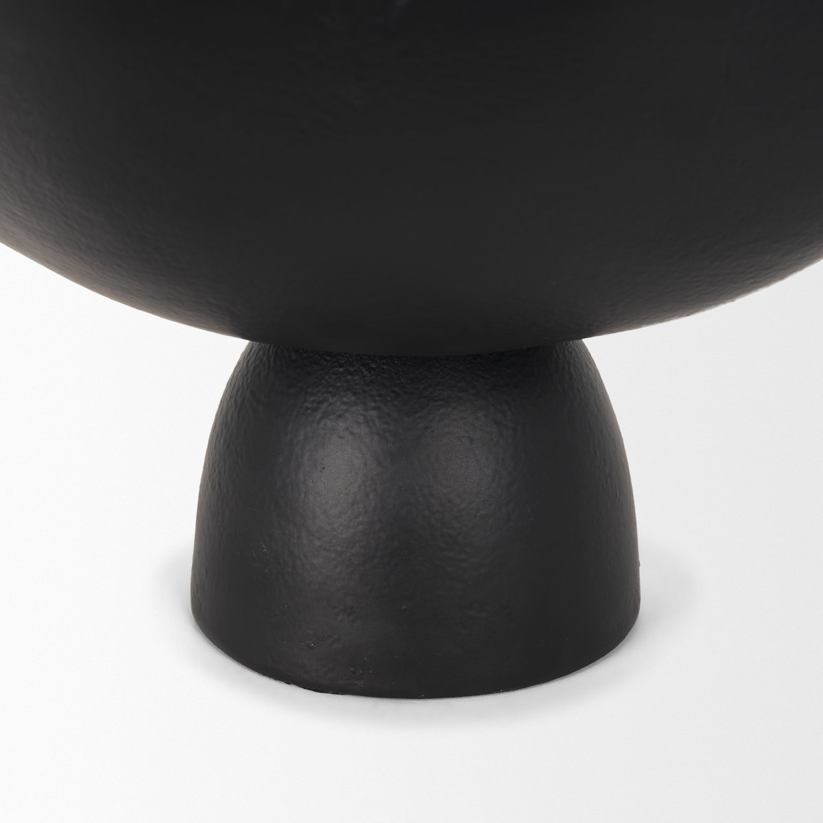 Radka Small Matte Black Metal Decorative Bowl, by Mercana, 15.55" length x 11.22" width x 6.75" height View 12
