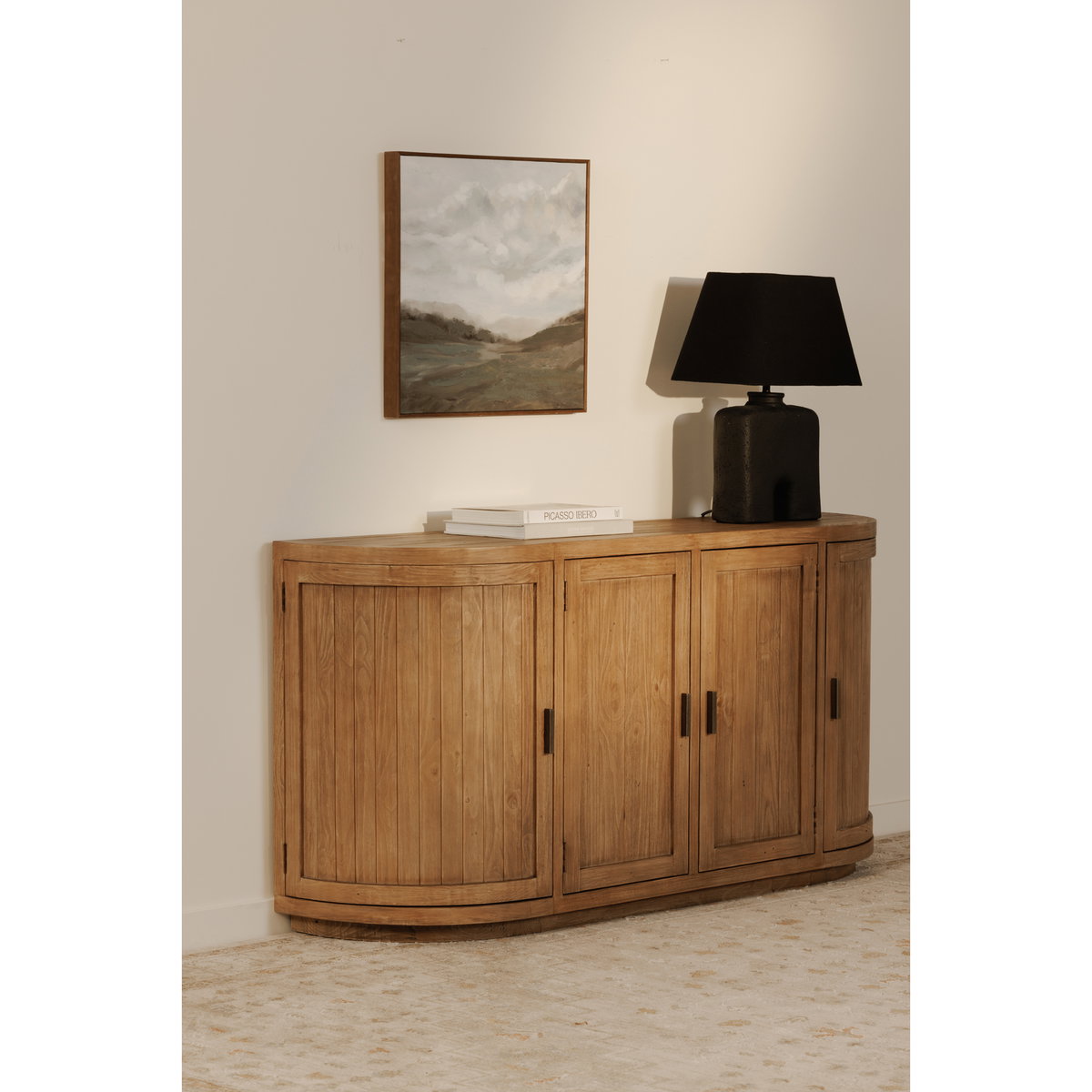 Nicola Sideboard Natural, Cabinets & Sideboard by Moe's Home, 71" width x 35" height x 17.7" depth View 11