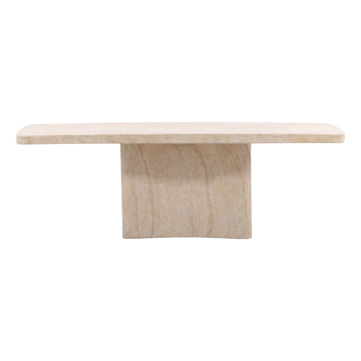 Payson Outdoor Dining Table Natural, by Dovetail, 88.5" width x 30.3" height x 39.4" depth View 2