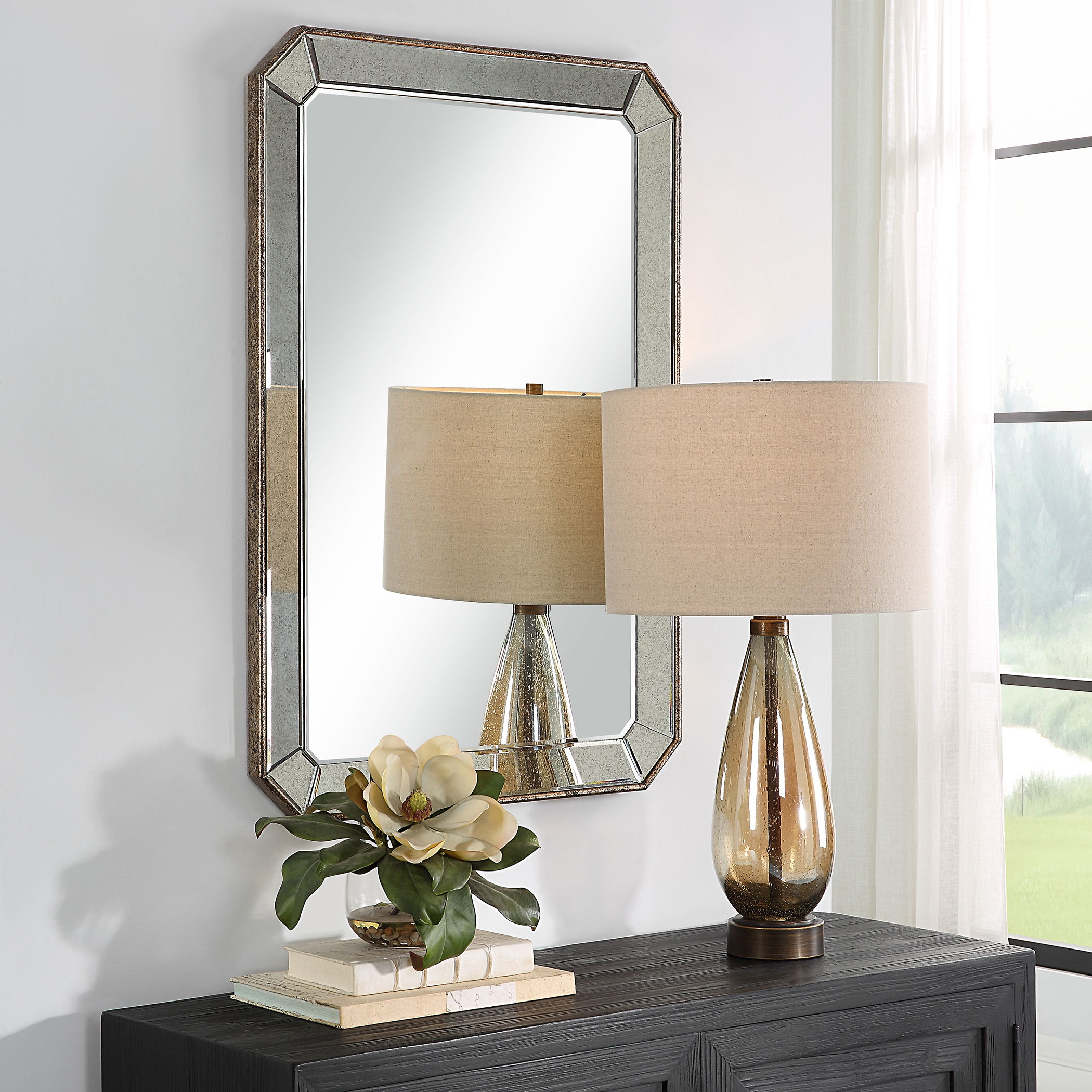 Cortona Antiqued Vanity Mirror large image 