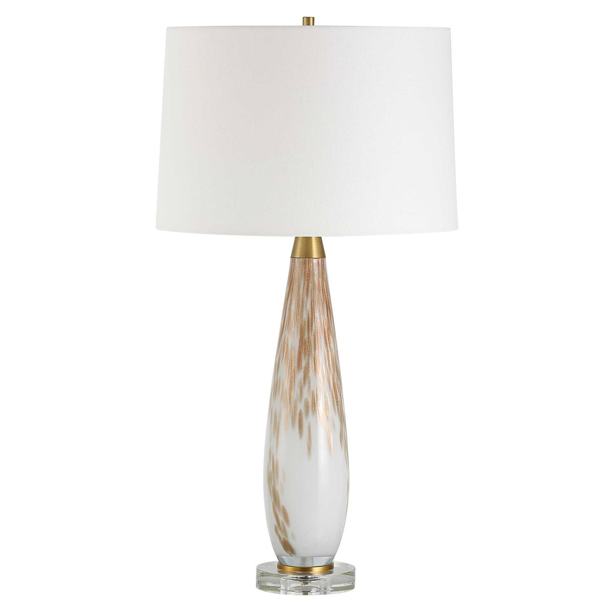 Lyra White & Gold Table Lamp, by Uttermost, 1'3" width x 2'4.5" height x 1'3" depth View 5