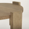 Evelyn Light Brown Round End/Side Table, Side & End Table by Mercana, 22" length x 22" width x 22.5" height thumbnail 7