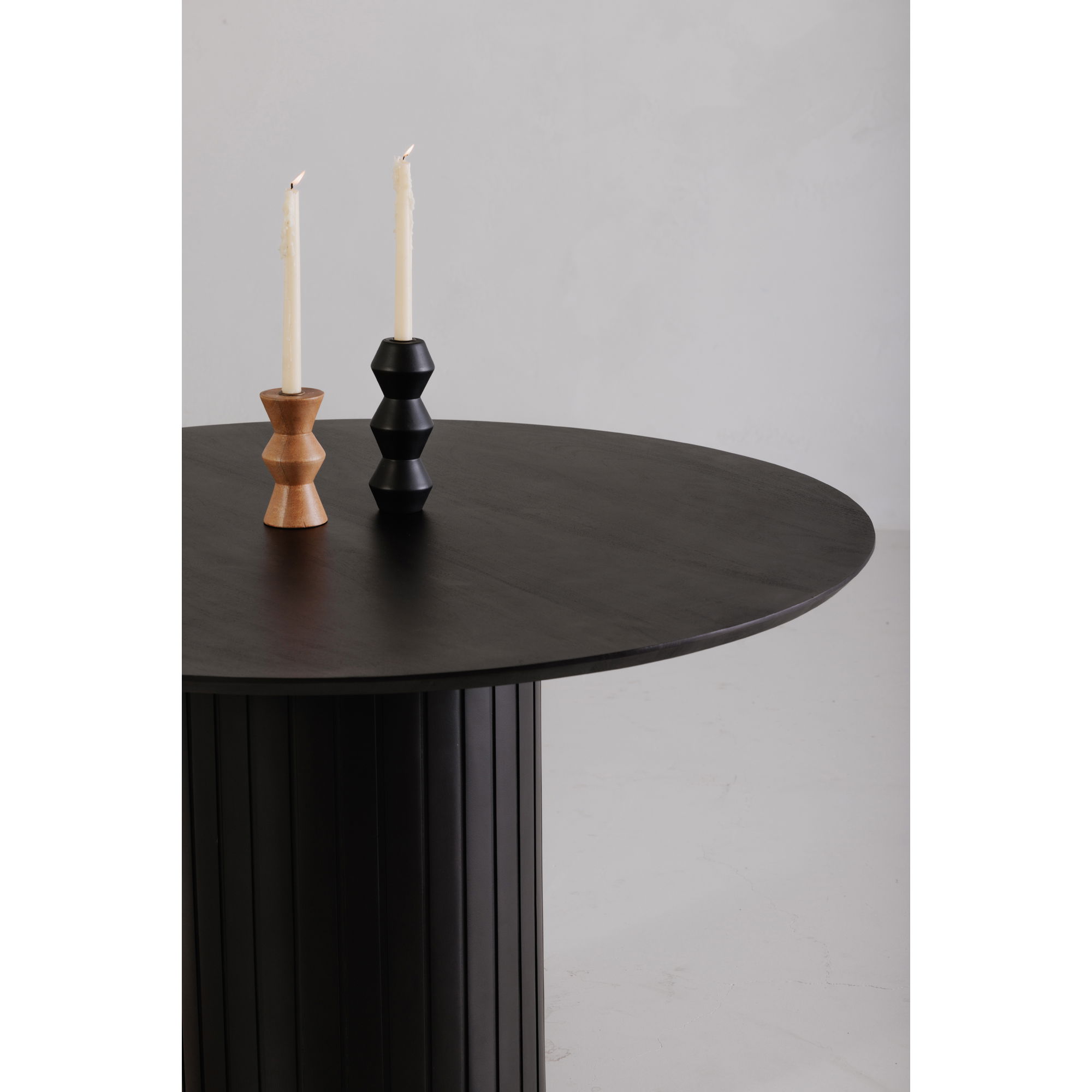 Povera Round Dining Table Black, by Moe's Home, 48" width x 30" height x 48" depth View 5