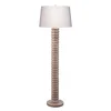 Abacus Mango Wood Floor Lamp with Polyester Linen Shade, by Jamie Young, 22" width x 67.5" height x 22" depth thumbnail 1