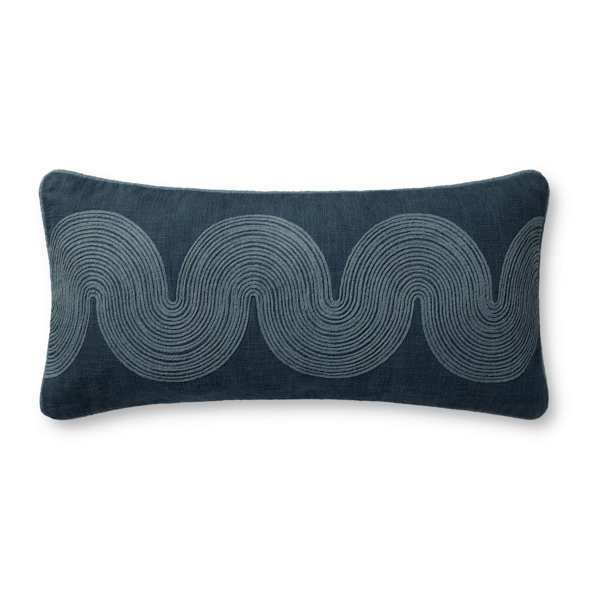 Brigette Romanek x Loloi Navy Pillow, Decorative Pillow, 12" length x 27" width View 1